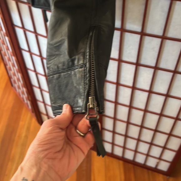 Men’s Leather Biker Jacker - Picture 4 of 5